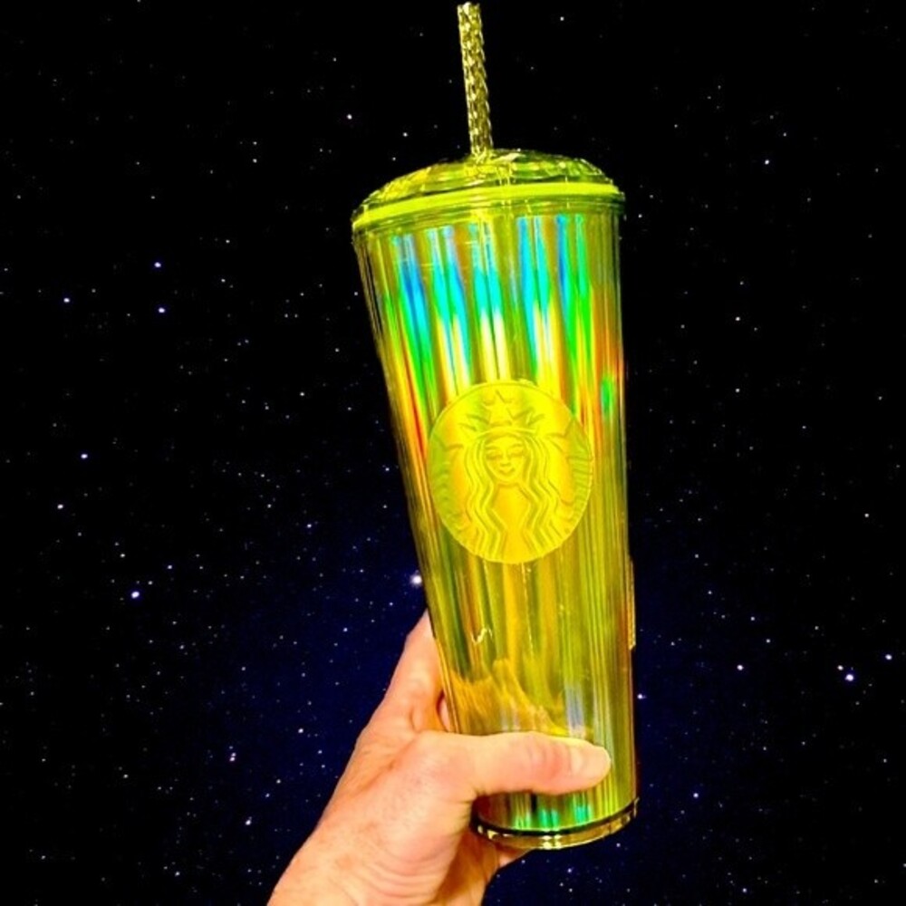 NWT Starbucks Summer 2023 Lime Kaleidoscope Cold Cup 24 oz Limited Edition